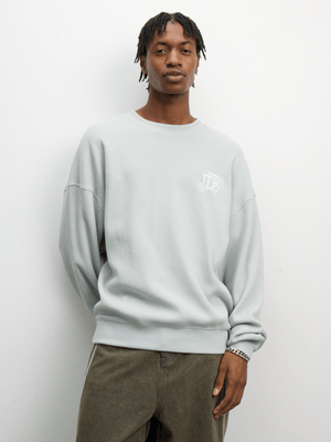 Redbat Men's Waffle Crew Grey Sweat Top