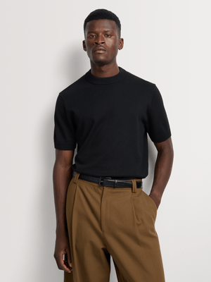 Markham Men's Regular Fit Black Knitwear