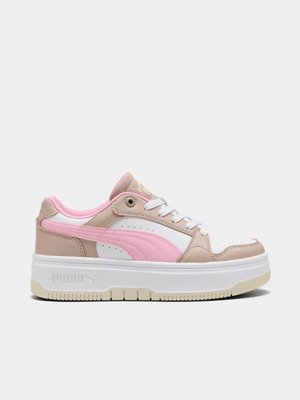 Puma Junior Rebound Femme White/Pink Sneaker
