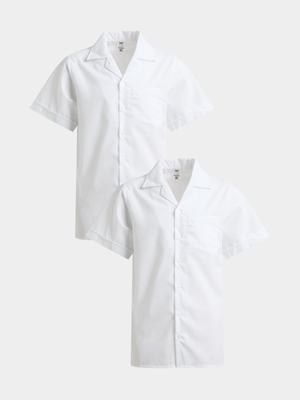 Jet Unisex White 2 Pack Gladneck School Shirt