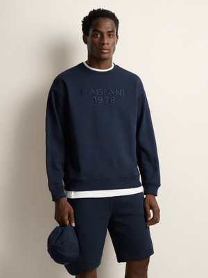 Fabiani Men's Navy Blue Co-Ord Sweatshirt
