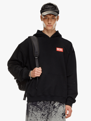 Men's Diesel S-Boxt-Hood-Lab Black Sweater