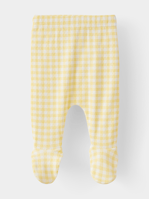 Cotton On Baby Yellow Organic Pointelle Leggings