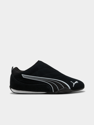 Puma Womens Catch Soleil Black/White Slip On Sneakers