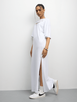 Redbat Athletics Women's Maxi White Dress