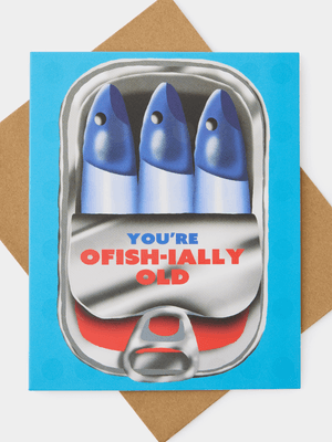 TYPO Light Blue Premium Nice Birthday Card 2.0