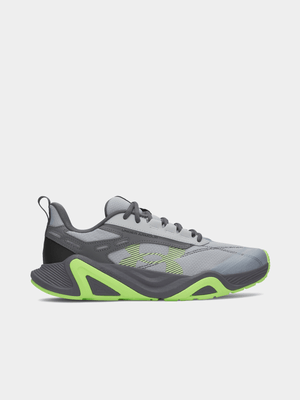 Under Armour Mens Charged Commit TR 5 Grey/Green Training Shoes