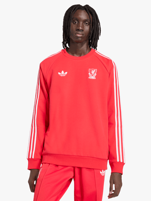 adidas Mens Liverpool Originals Crew Red Top