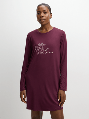 Jet Women’s Amaranth Find Your Peace DTY Sleepshirt