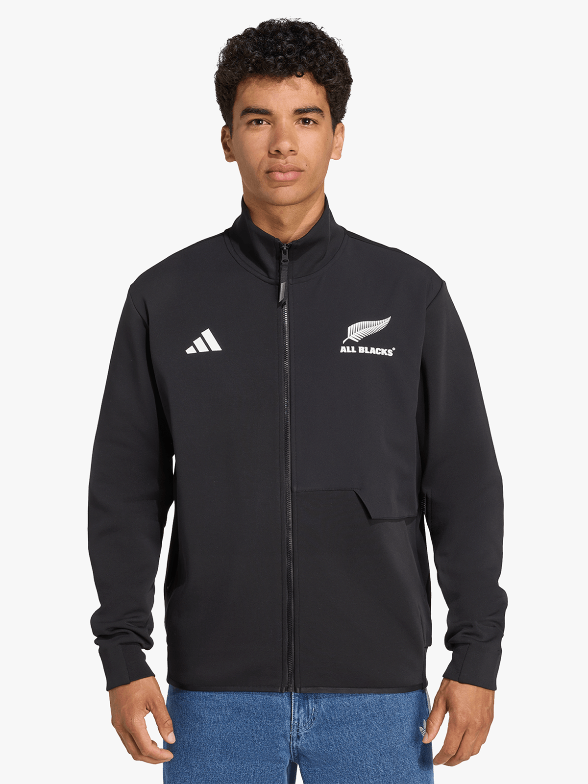 adidas Mens All Blacks Anthem Black Jacket | Bash
