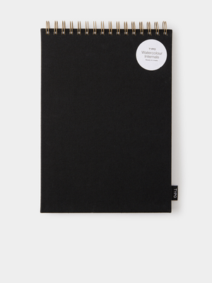 TYPO Black A4 Spiral Watercolour Book