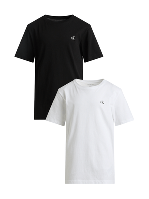 Boys Calvin Klein Black & White 2-Pack Monogram Tops