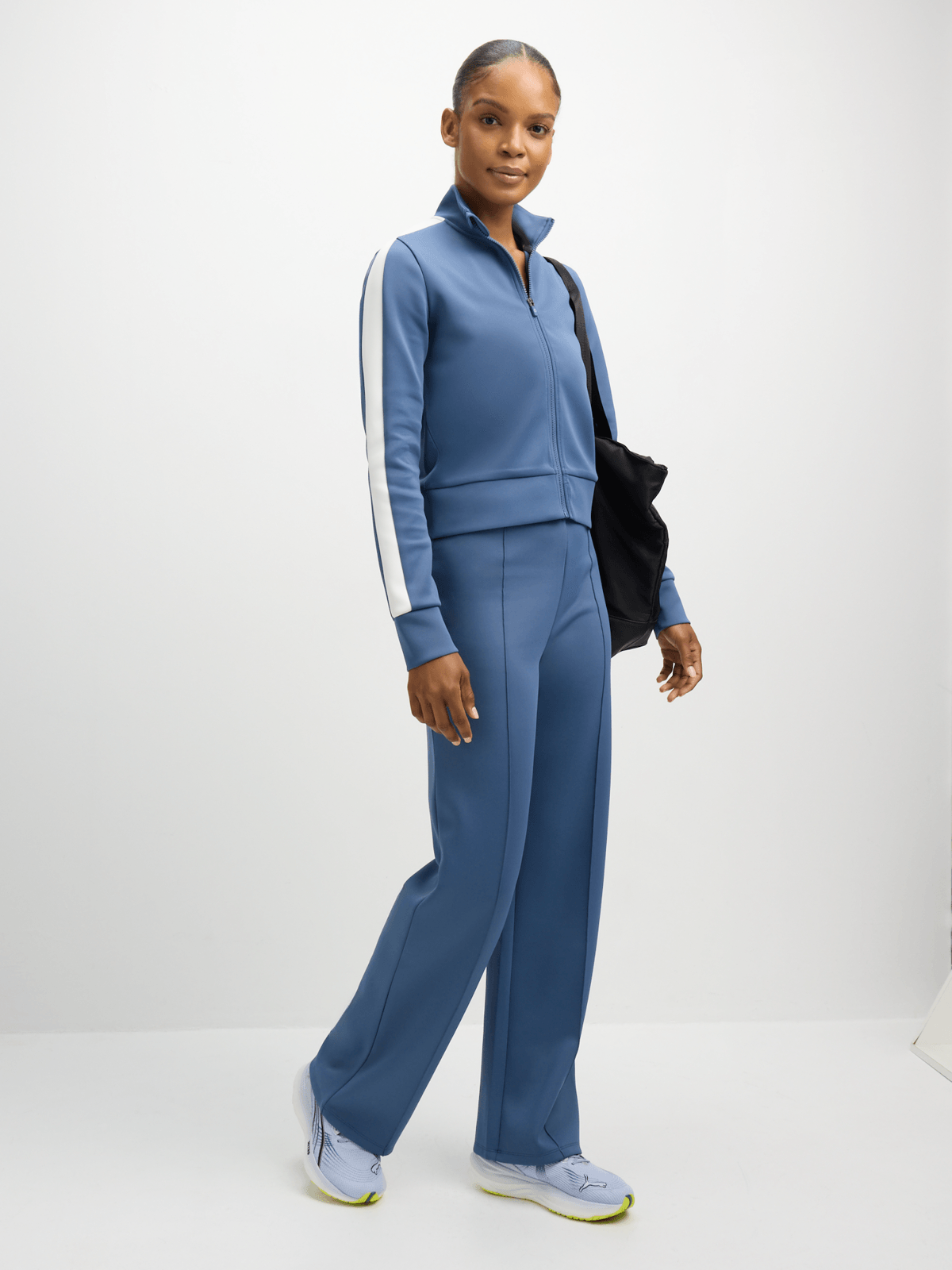 TS Womens Scuba Zip Through Captains Blue Top | Bash