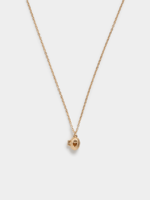Exact Women's Gold Dainty Locket Necklace