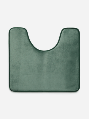 Jet Home Green Plain Memory Foam Pedestal Bathmat