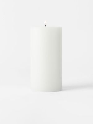 @home Unscented Pillar Candle 7 x 14cm White