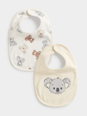 Jet Baby Unisex Koala AOP Multi 2 Pack Bibs