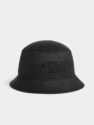 Relay Jeans Men's Coated Black Bucket Hat