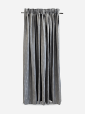 Volpes Ebony Charcoal Taped Lined Curtain