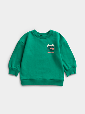 Jet Toddler Boy Green Adventures Back Print Top