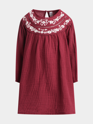 Exact Older Girl's Burgundy Boho Dress