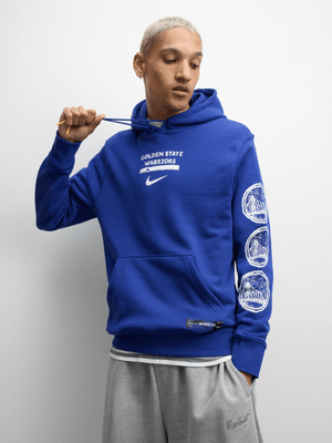 Nike Men's Golden State Warriors Club  NBA Blue Hoodie