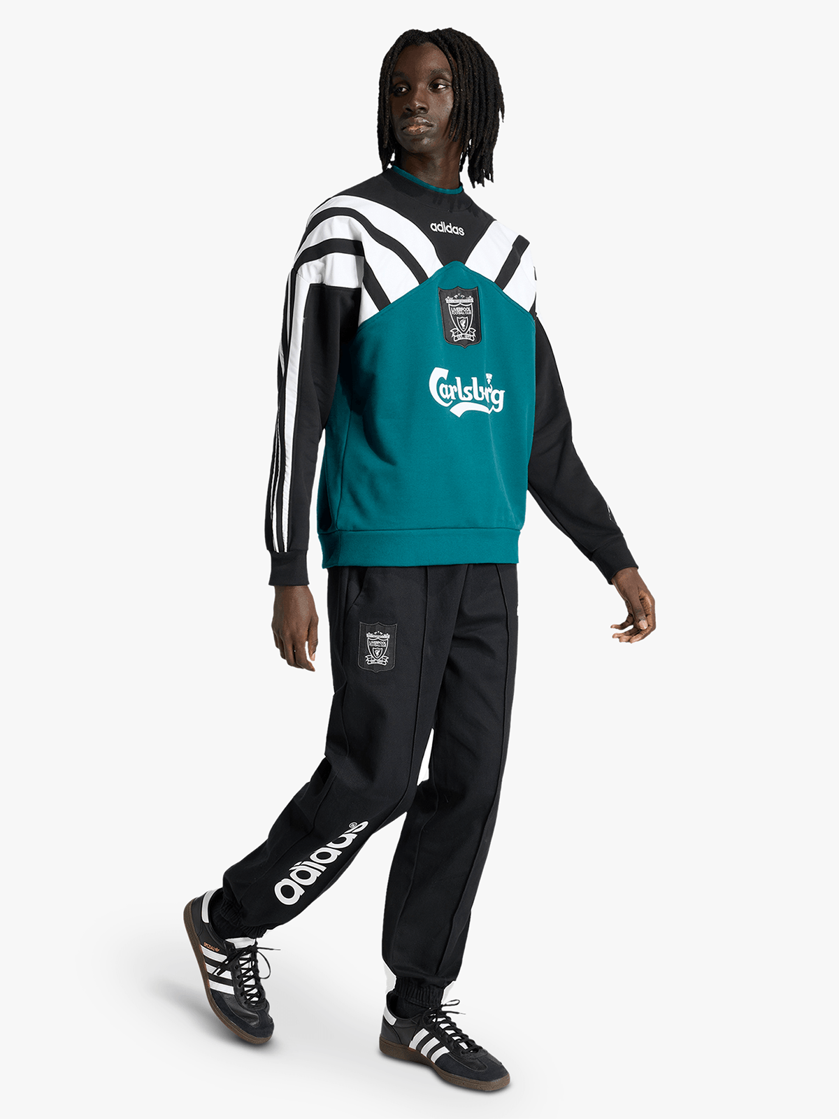 adidas Mens Liverpool Retro 95 Green/Black Sweater | Bash