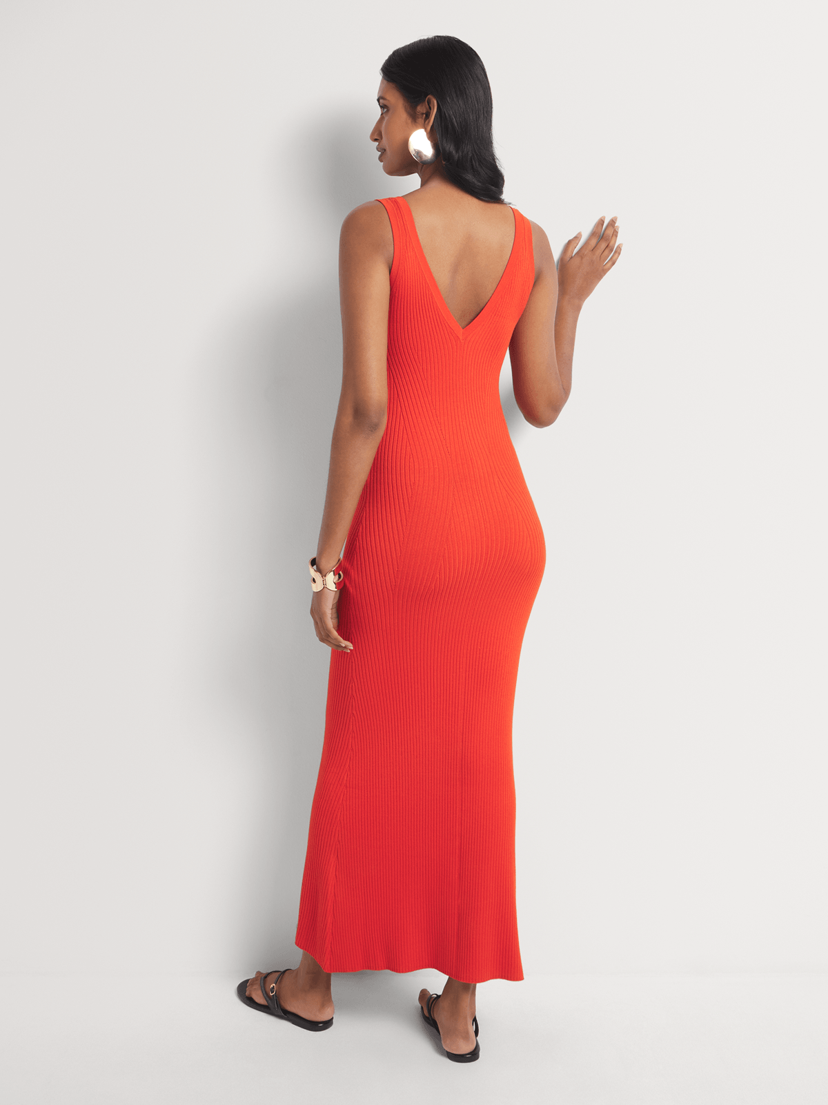 slim fit dress slacks Fitted Sequin Cold Shoulder Slit Gown Ladivine BD4004