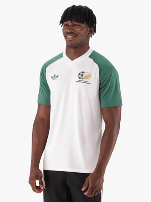 adidas Mens South Africa Bafana Away Pre-Match White/Green Jersey