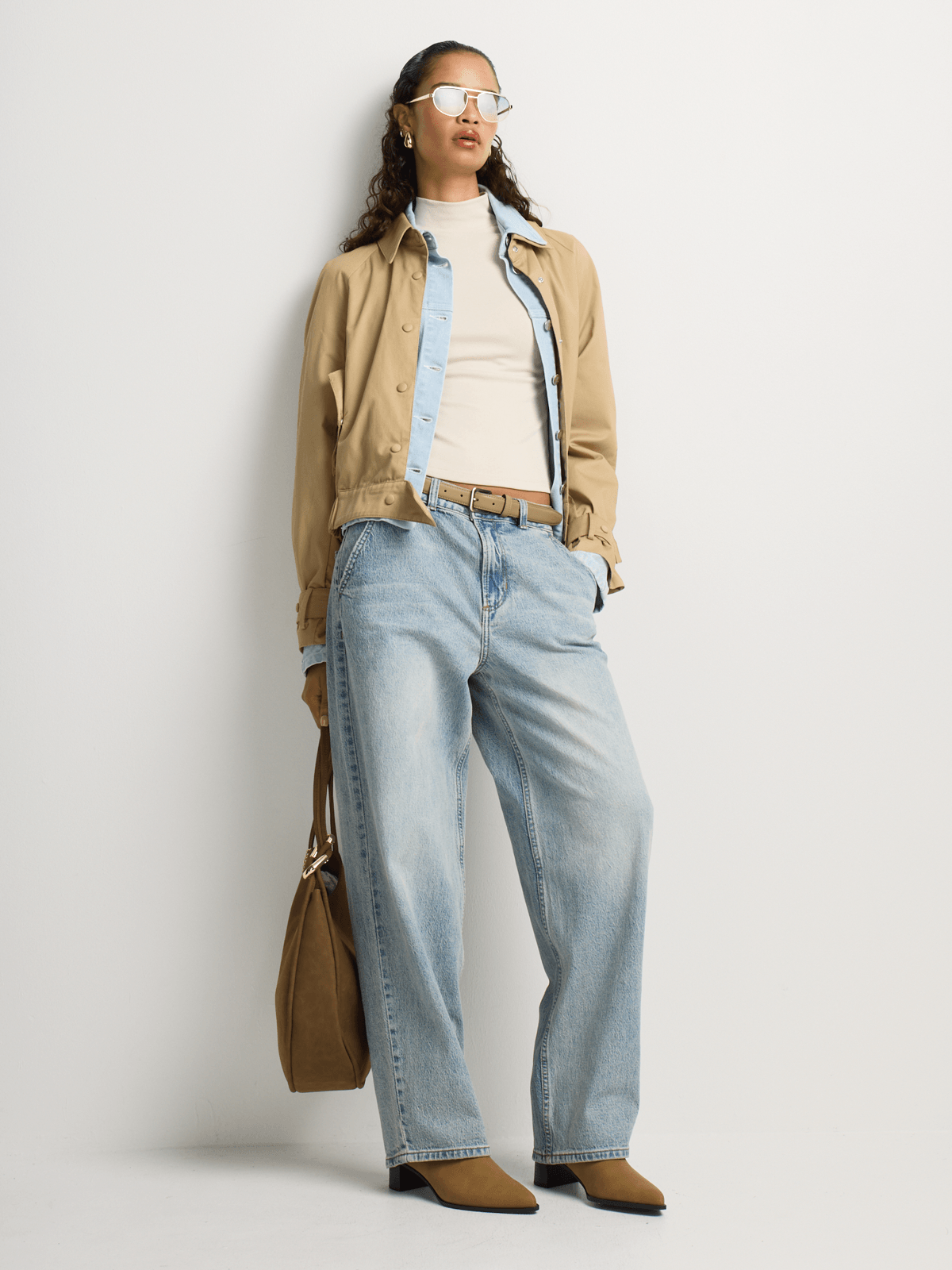 トップス Eaphi MULTI SHOULDER PARTS RIB TOPS Rib High Neck Extended Shoulder Top | Bash