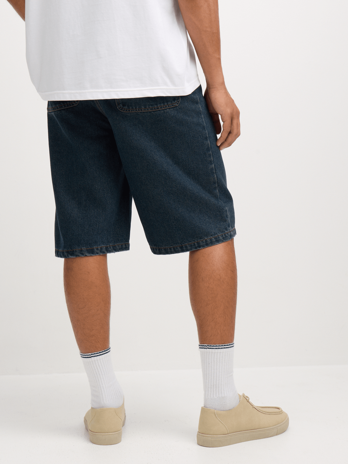 Exact Men's Dark Wash Denim Baggy Jorts | Bash