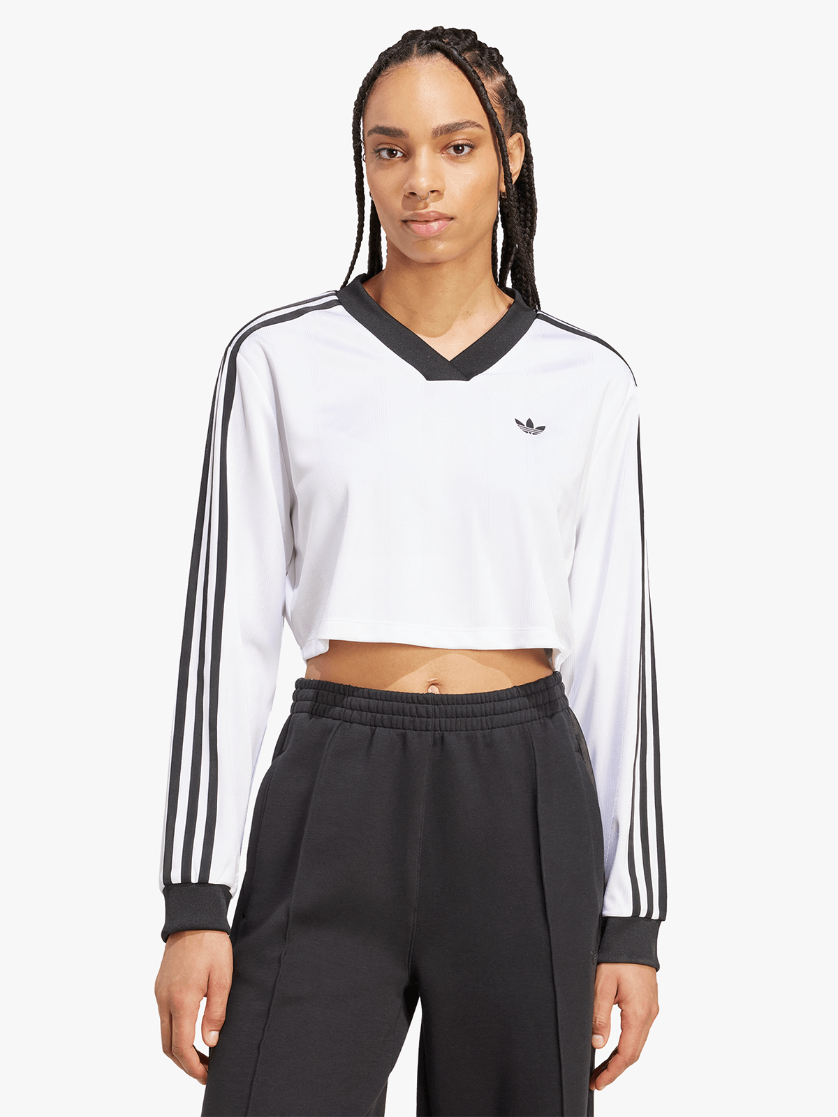 adidas Originals Women's Adicolor Football Jacquard Crop Long