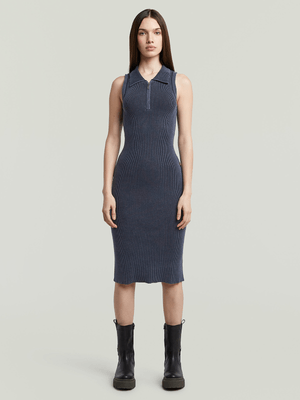 G-Star Women's Slim Knitted Dark Blue Dress