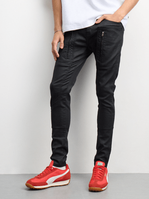 Redbat Men's Coated Skin Super Skinny Jeans