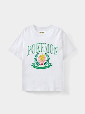 Cotton On Kids White Girl Pokemon Short Sleeve T-shirt