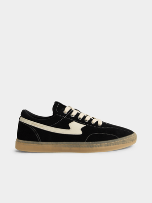 Stepney Workers Club Men's Surma S-Strike Suede Black/Ecru Sneaker