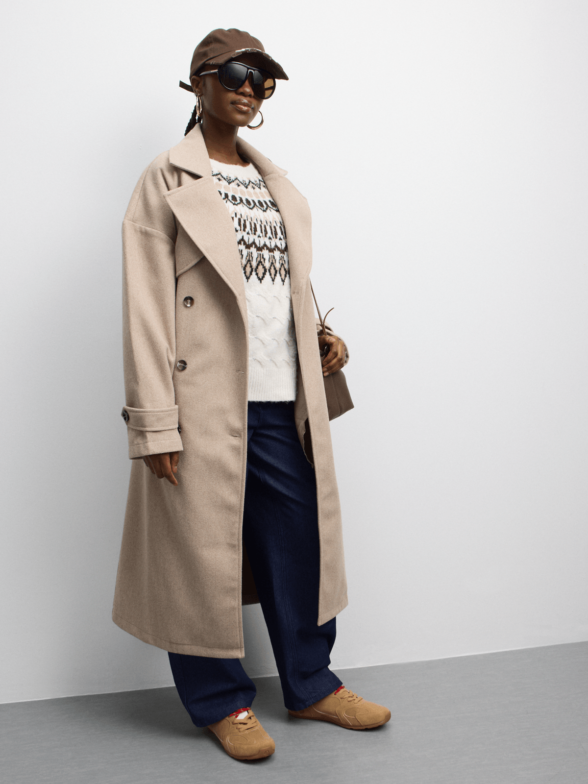 The FIX Women's Oatmeal Melton Trench | Bash