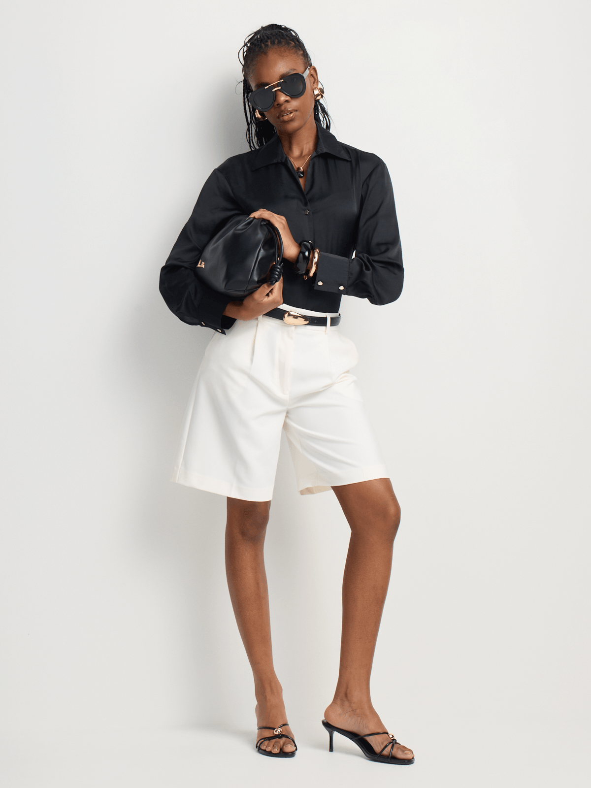 Satin Belted Shirt | Bash