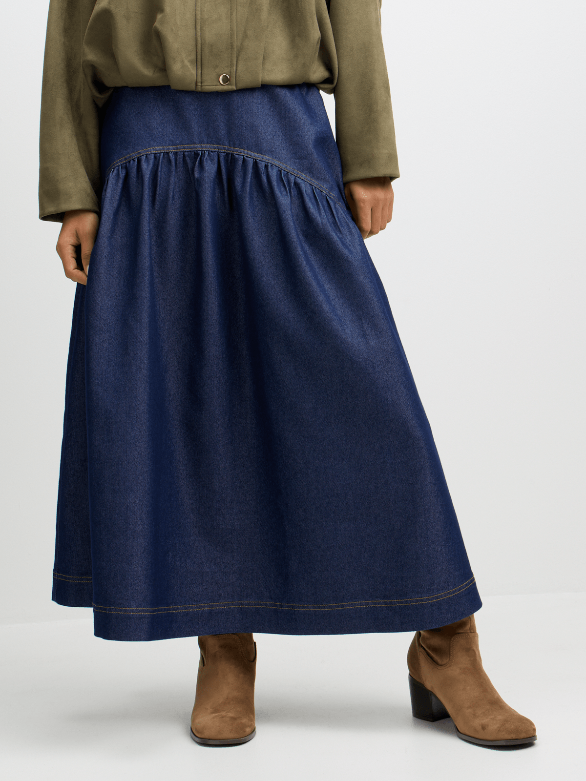Exact Women's Dark Raw Wash Denim Skirt | Bash