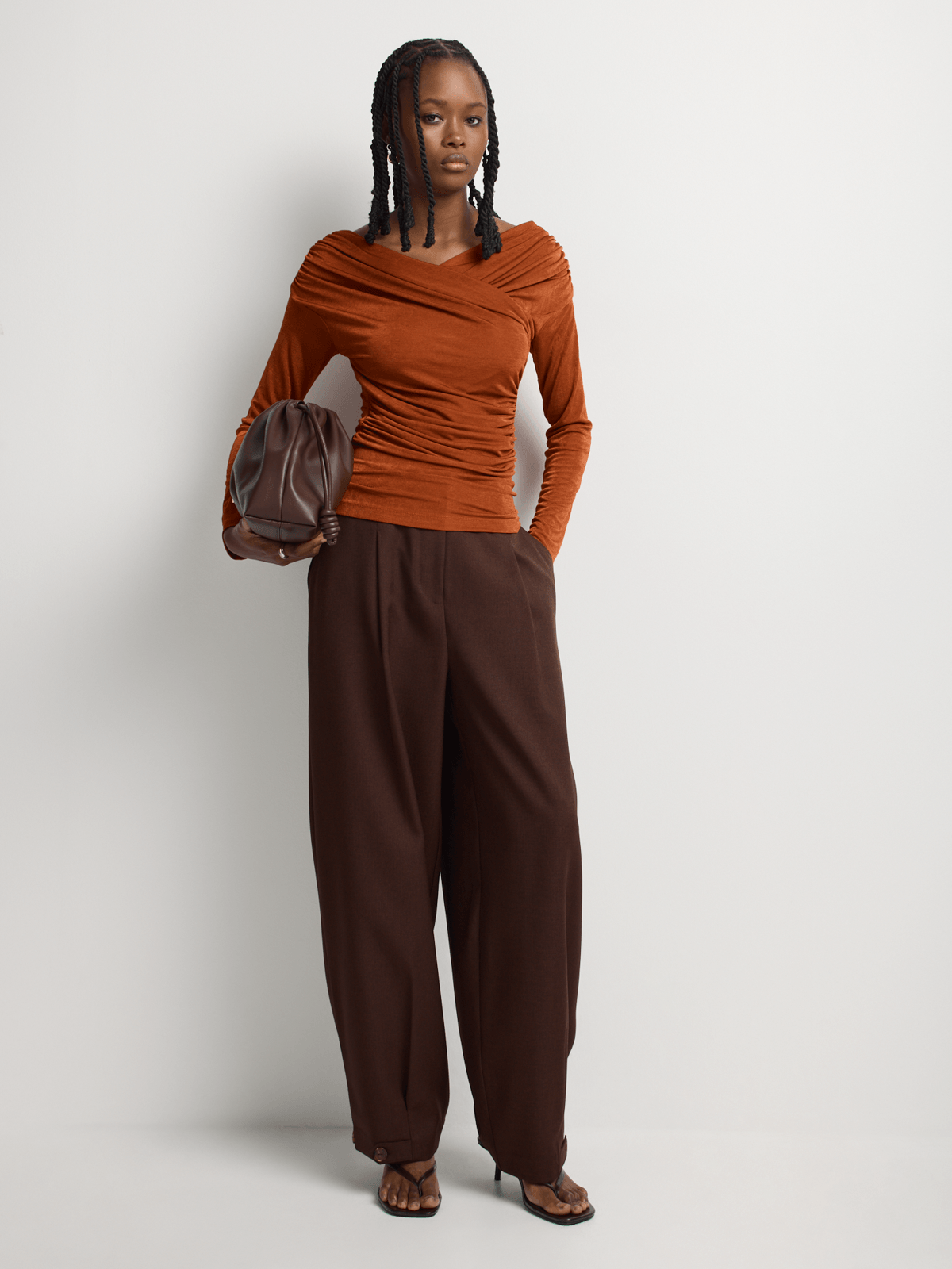 Bijou Knit Drape Fashion Top | Bash