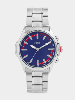 MX Silver Plated Blue Dial Bracelet Watch