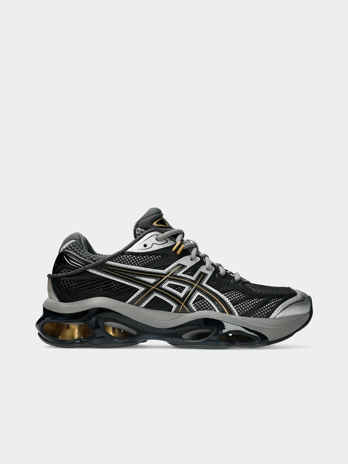 ASICS Men's Gel-Kinetic 2.0 Black/Gold Sneaker | Bash