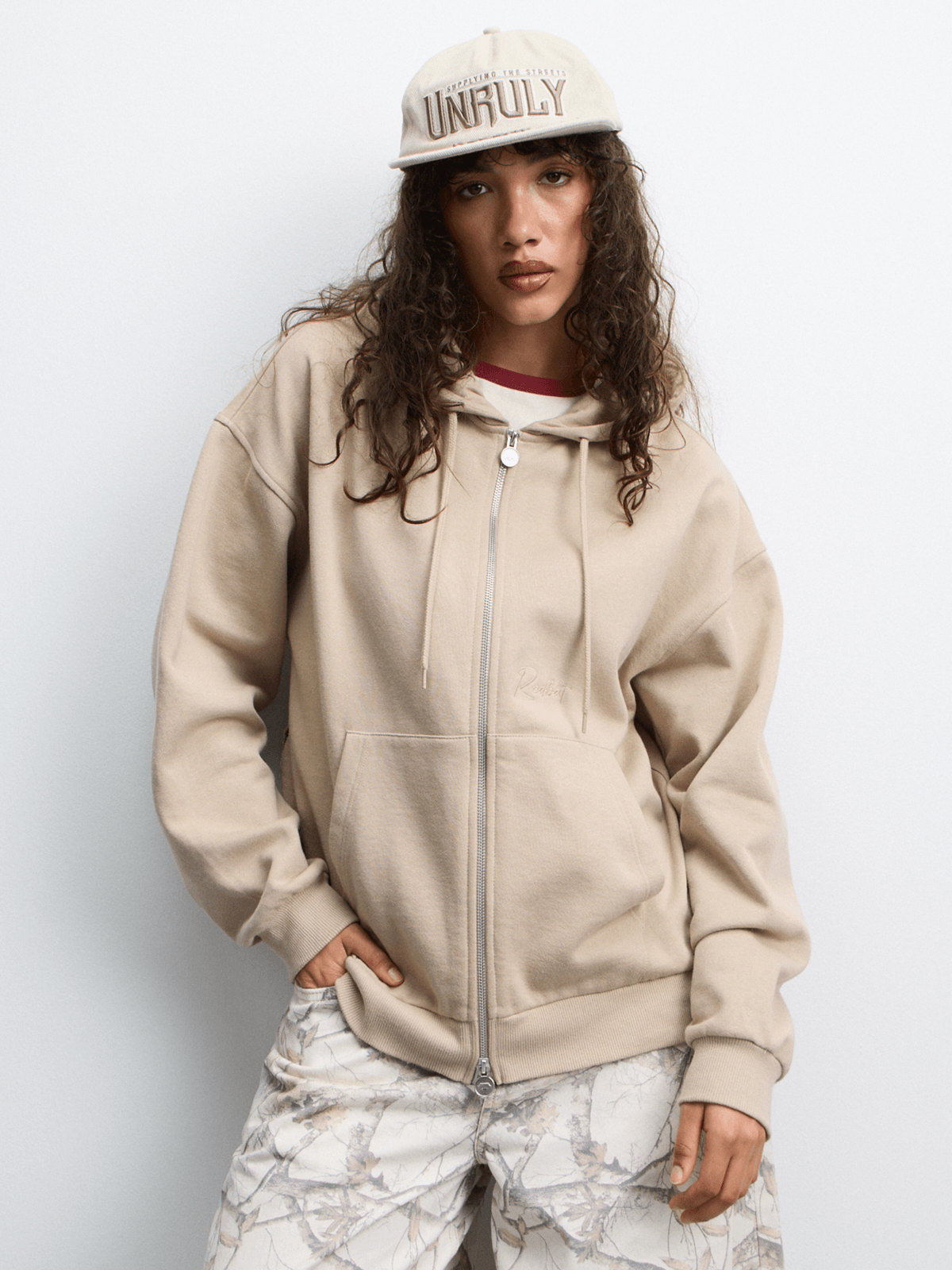 Redbat Classics Women's Zip-Thru Tan Hoodie | Bash