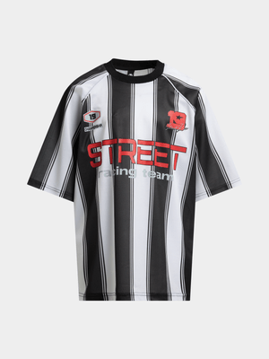 Jet Teen Boys Birdseye Stripe T-shirt