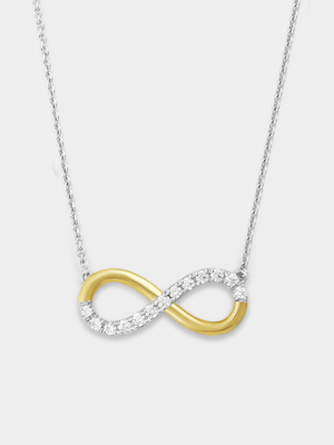 Gold Vermeil Lab Grown Diamond Infinity Necklet