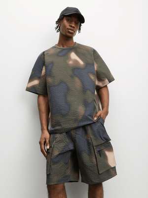 Redbat Men's Textured Camo Utility Shorts
