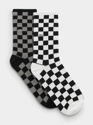 Vans Unisex Cushion Crew Black/White Socks
