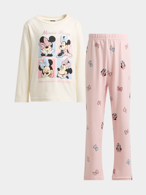 Jet Older Girls Minnie Cream DTY Pyjama Set