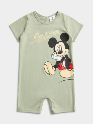 Jet Baby Boys Blue Mickey Mouse Romper