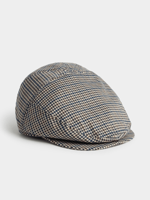 Markham Men's  Check Multicolor Flat Cap